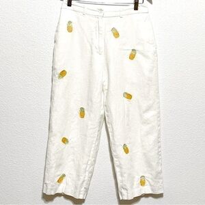 Paraphrase Petite Woman 100% LINEN Pineapple Pants Size 6P